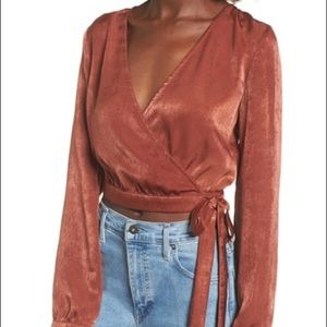 JOA wrap crop top
